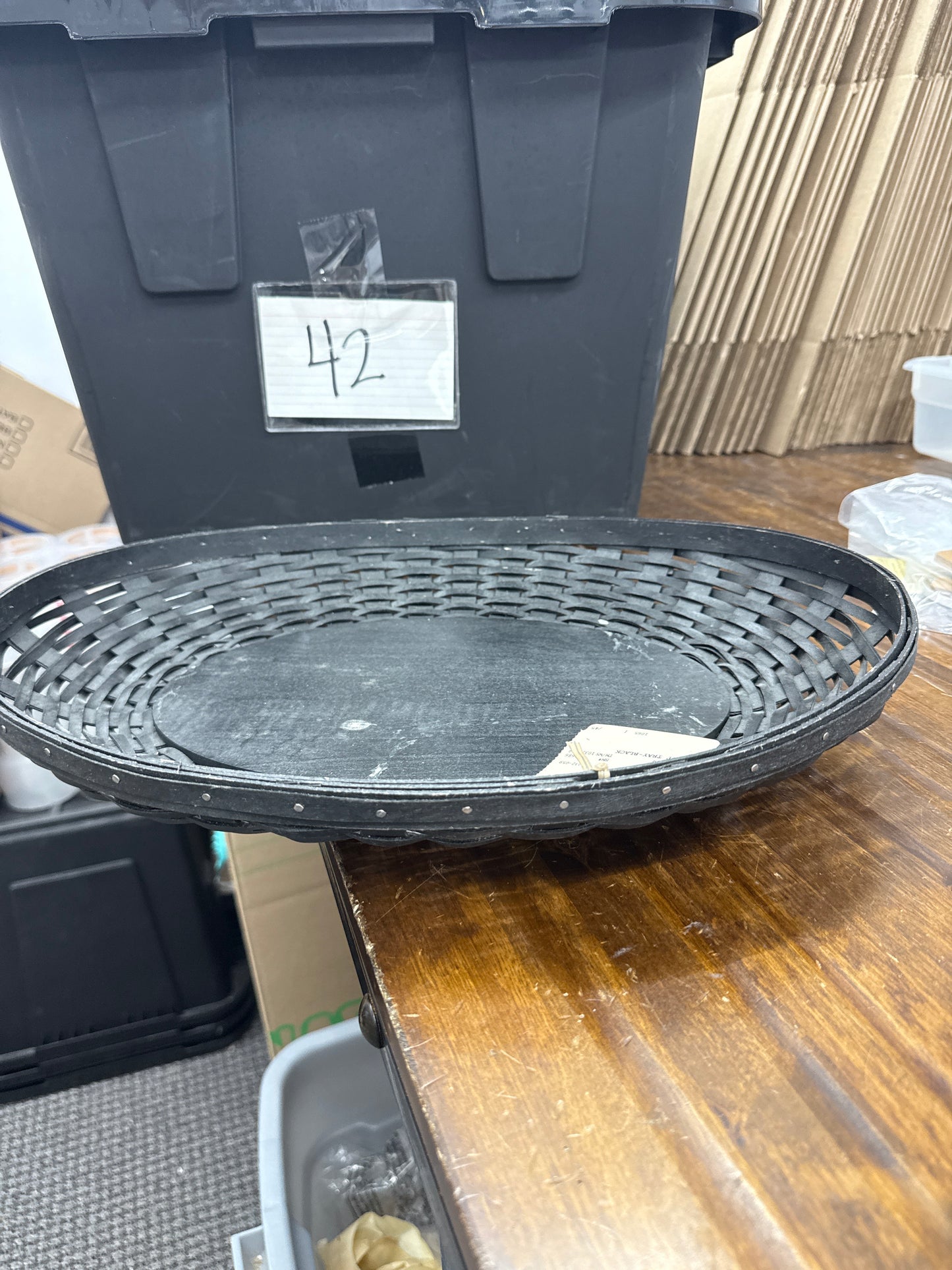 Longaberger black swoop tray