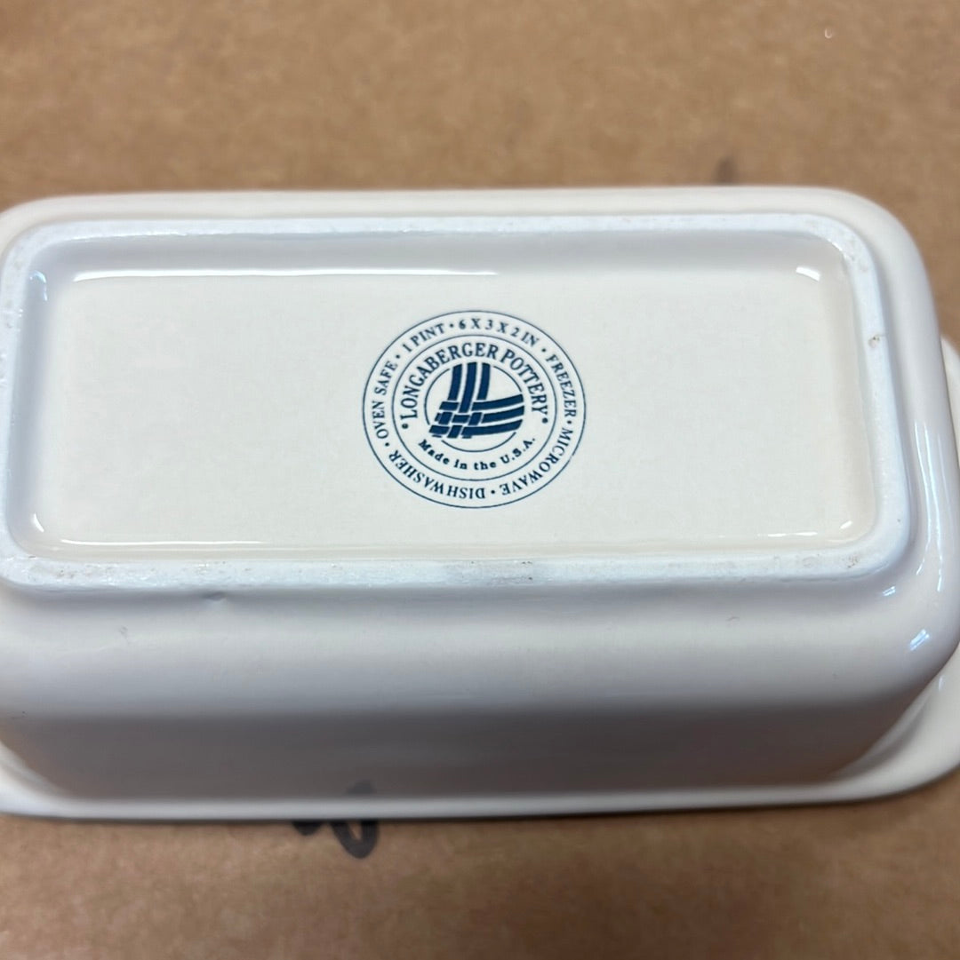 Longaberger small loaf pan in classic blue