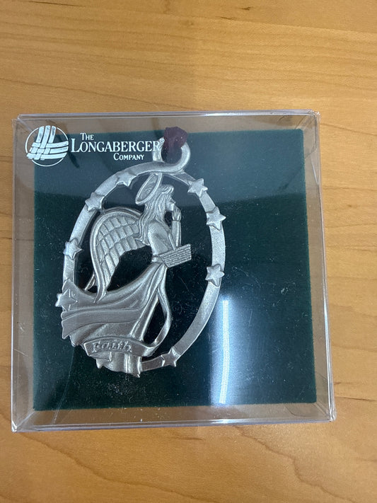 Longaberger Faith pewter ornament