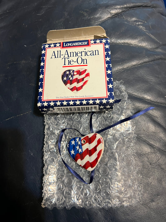 Longaberger All American Heart tie on