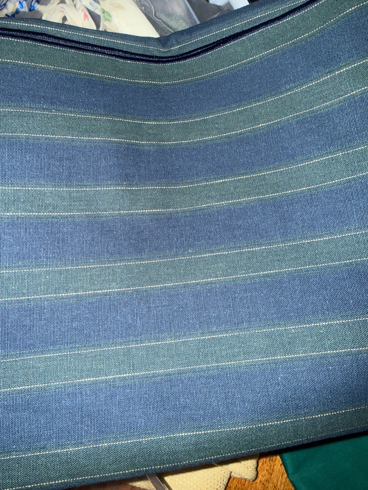 Longaberger 35”  fabric square in imperial stripe