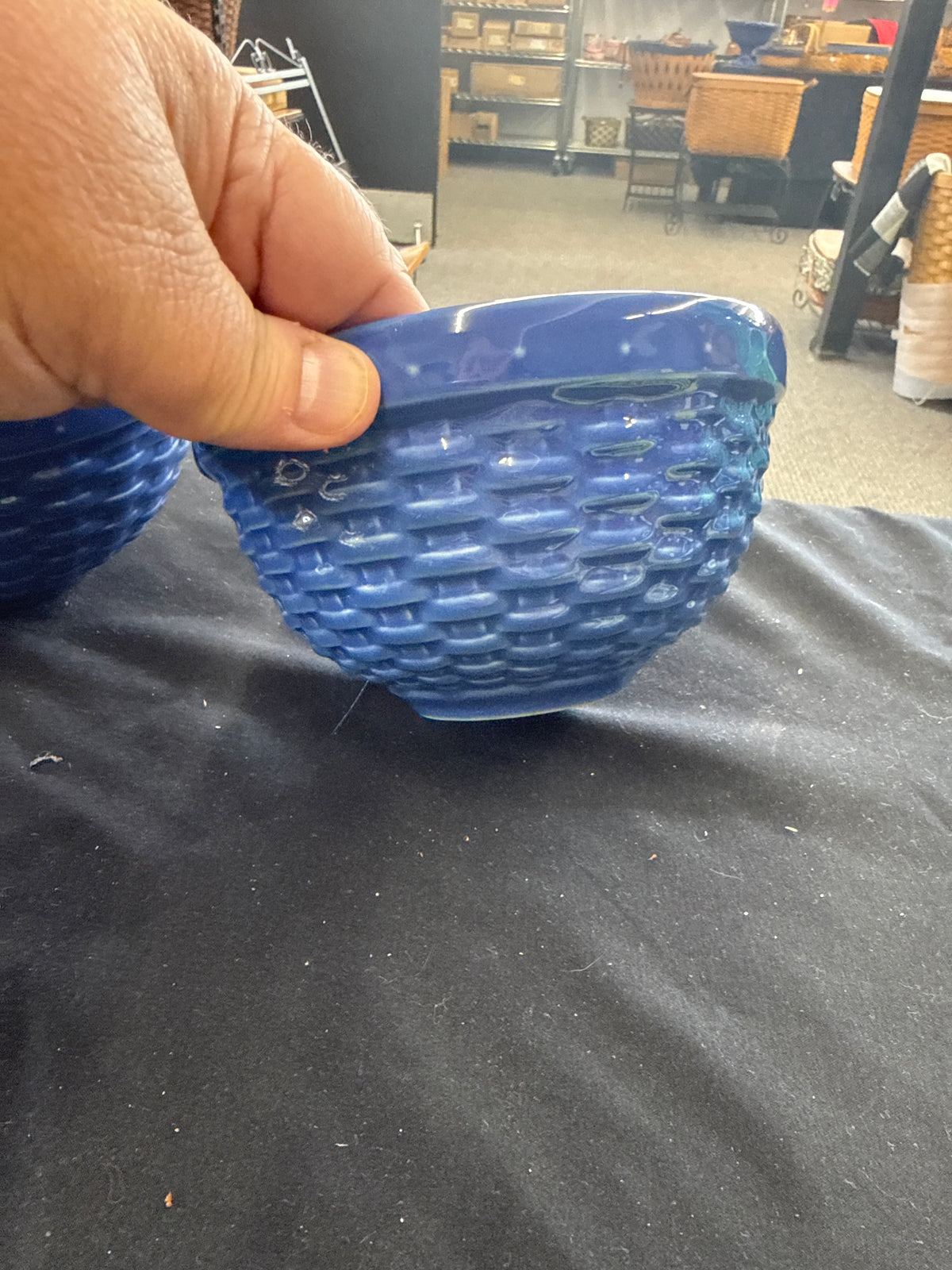Longaberger woven reflections 5” bowl in cornflower