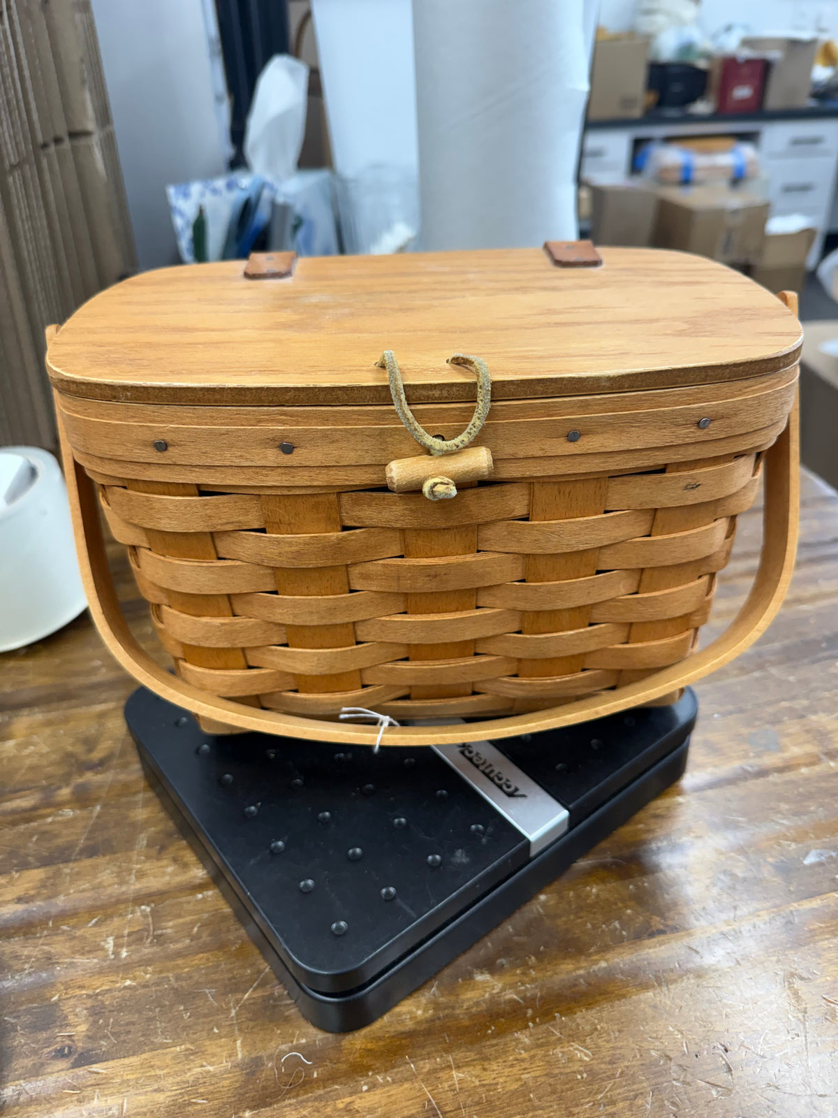 Longaberger medium purse basket with protector
