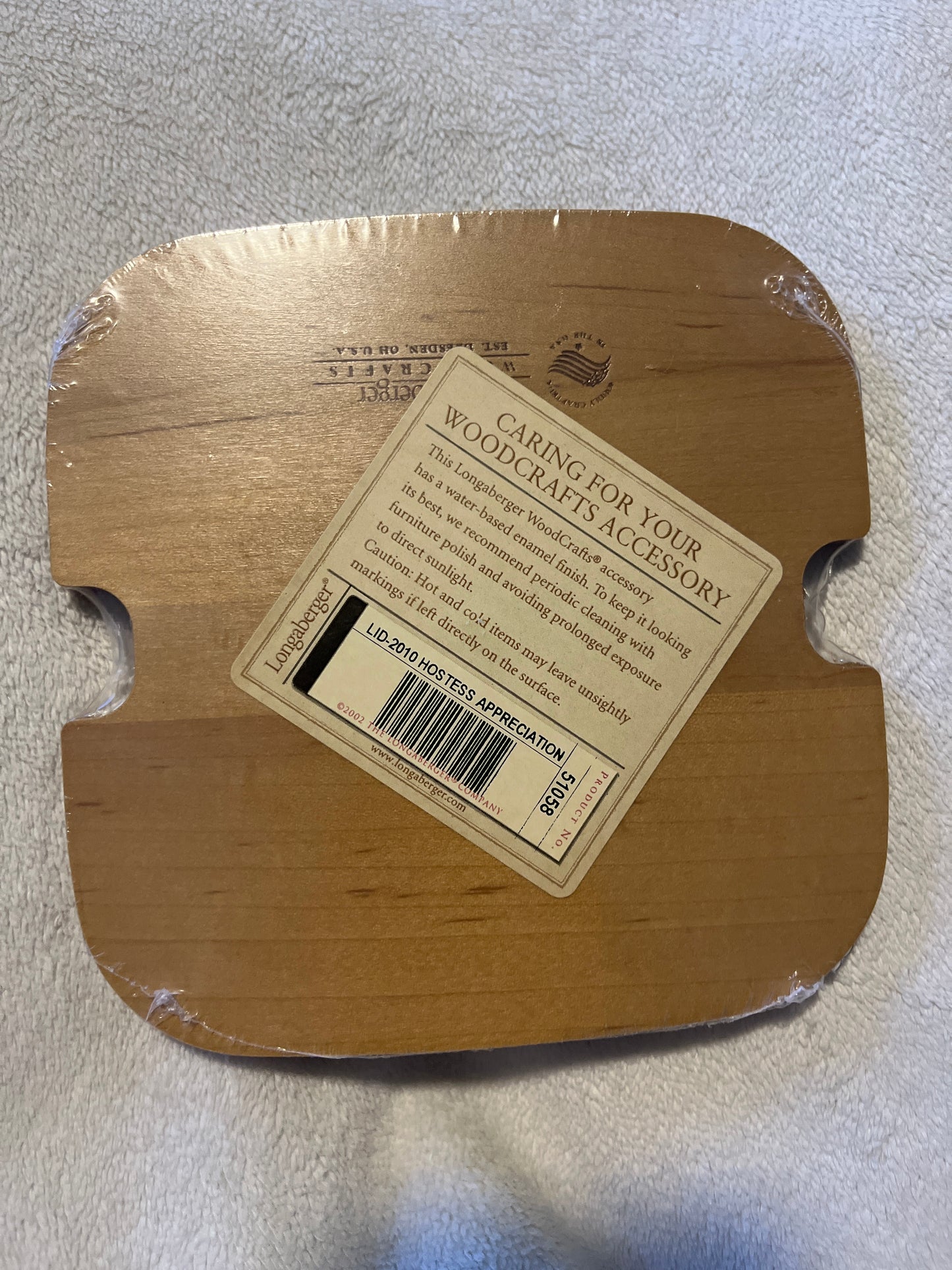 Longaberger 2010 Hostess Appreciation lid