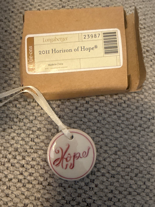 Longaberger 2012 horizon of hope tie on