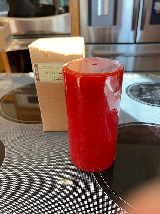 Longaberger 3x6 pillar in apple pie