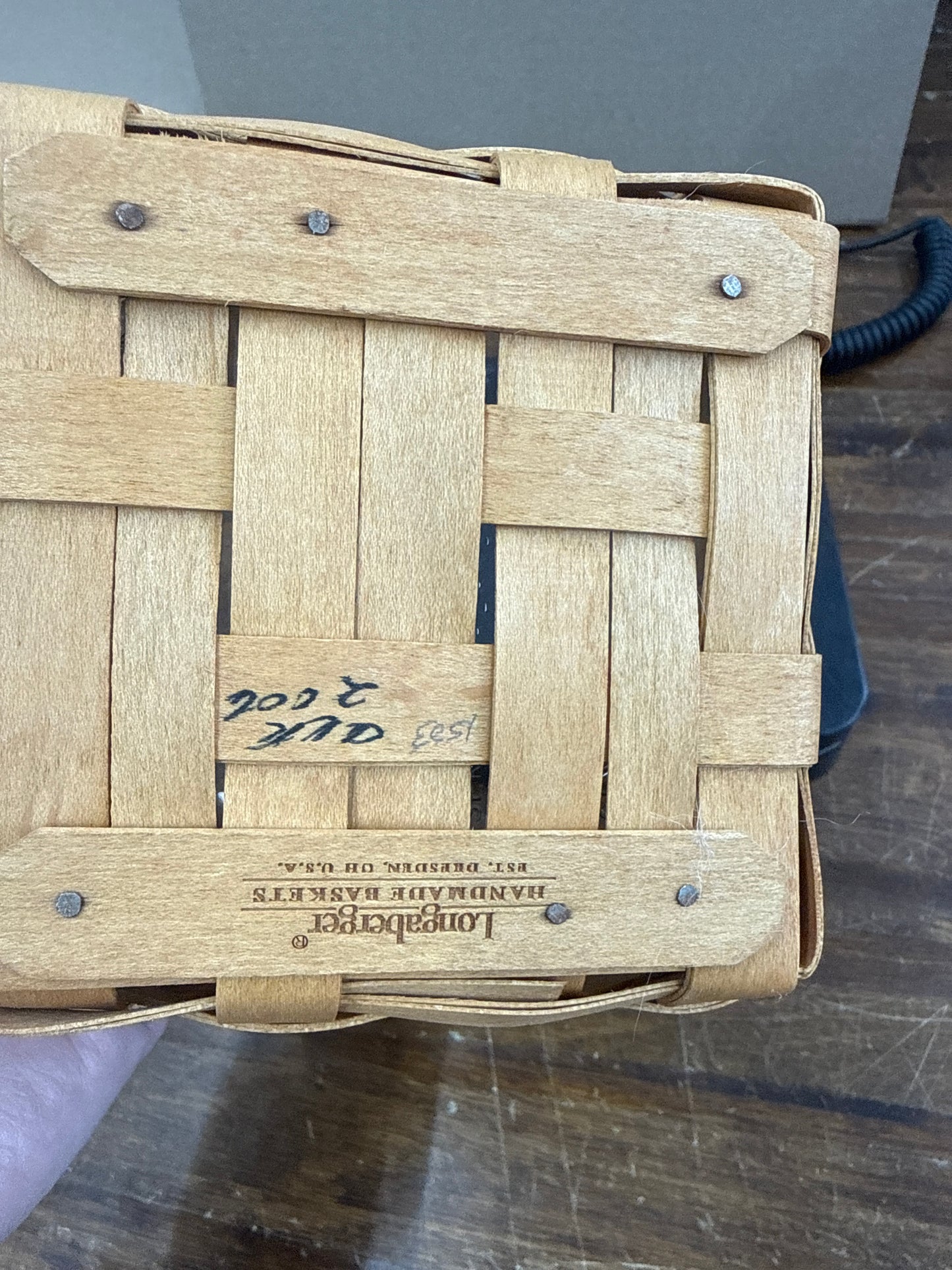 Longaberger coaster tote with protector