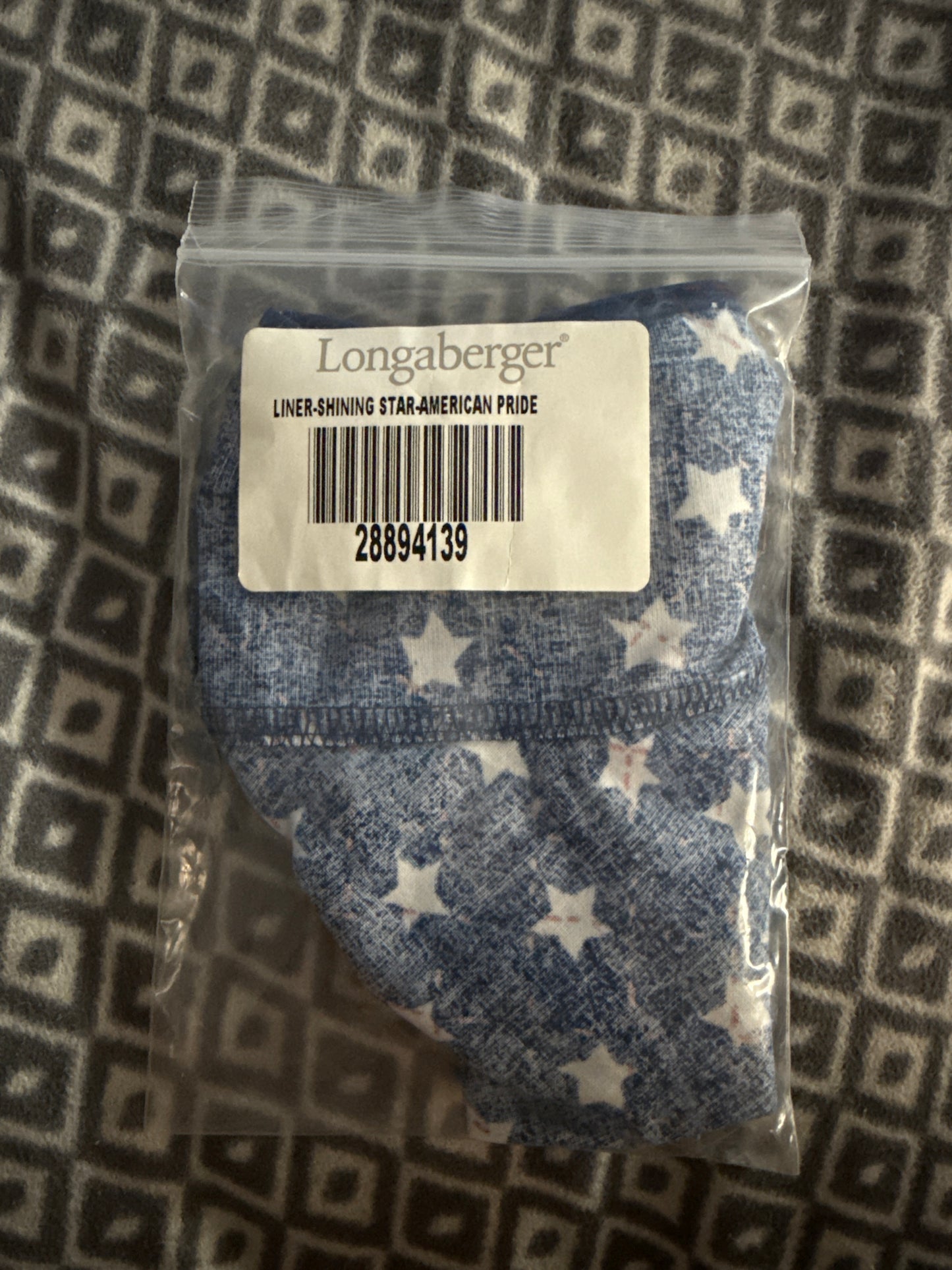 Longaberger American Pride 2001 Shining Star Liner