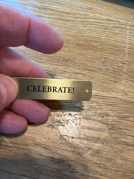 Longaberger basket weave tag “celebrate”