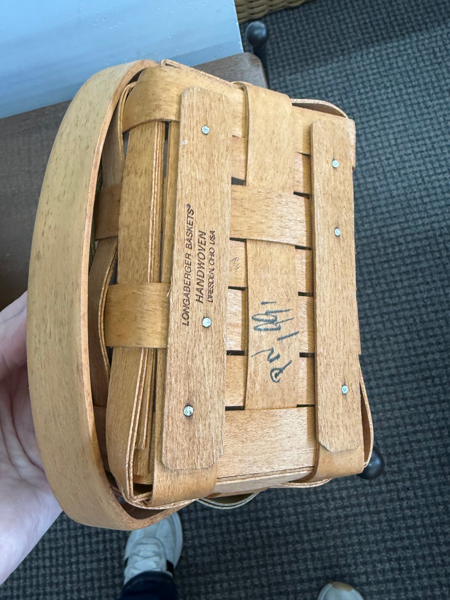 Longaberger tea basket with protector