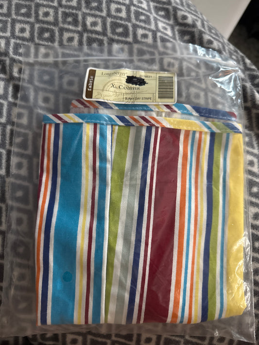 Longaberger XL Canister in Sunny Day Stripe