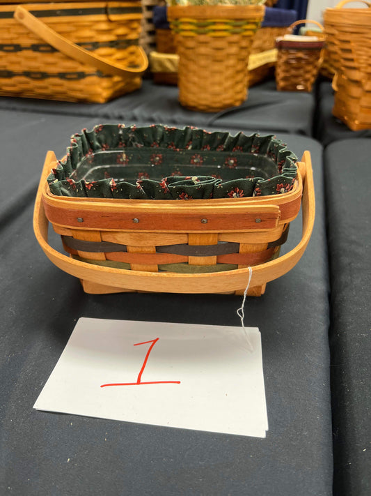 Longaberger Acorn Basket with Liner and Protector