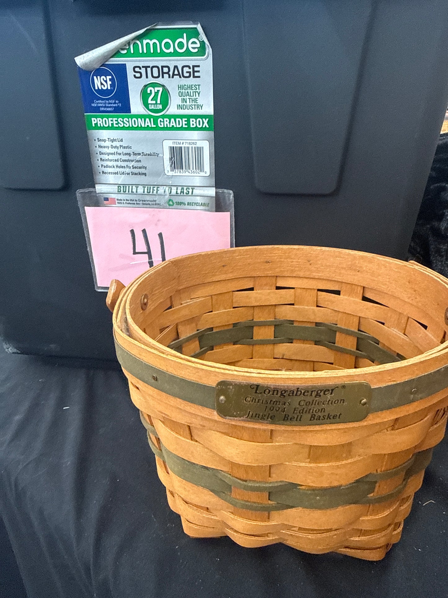 Longaberger jingle bell basket