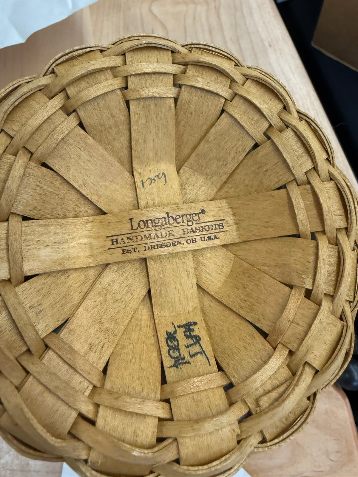Longaberger saffron basket