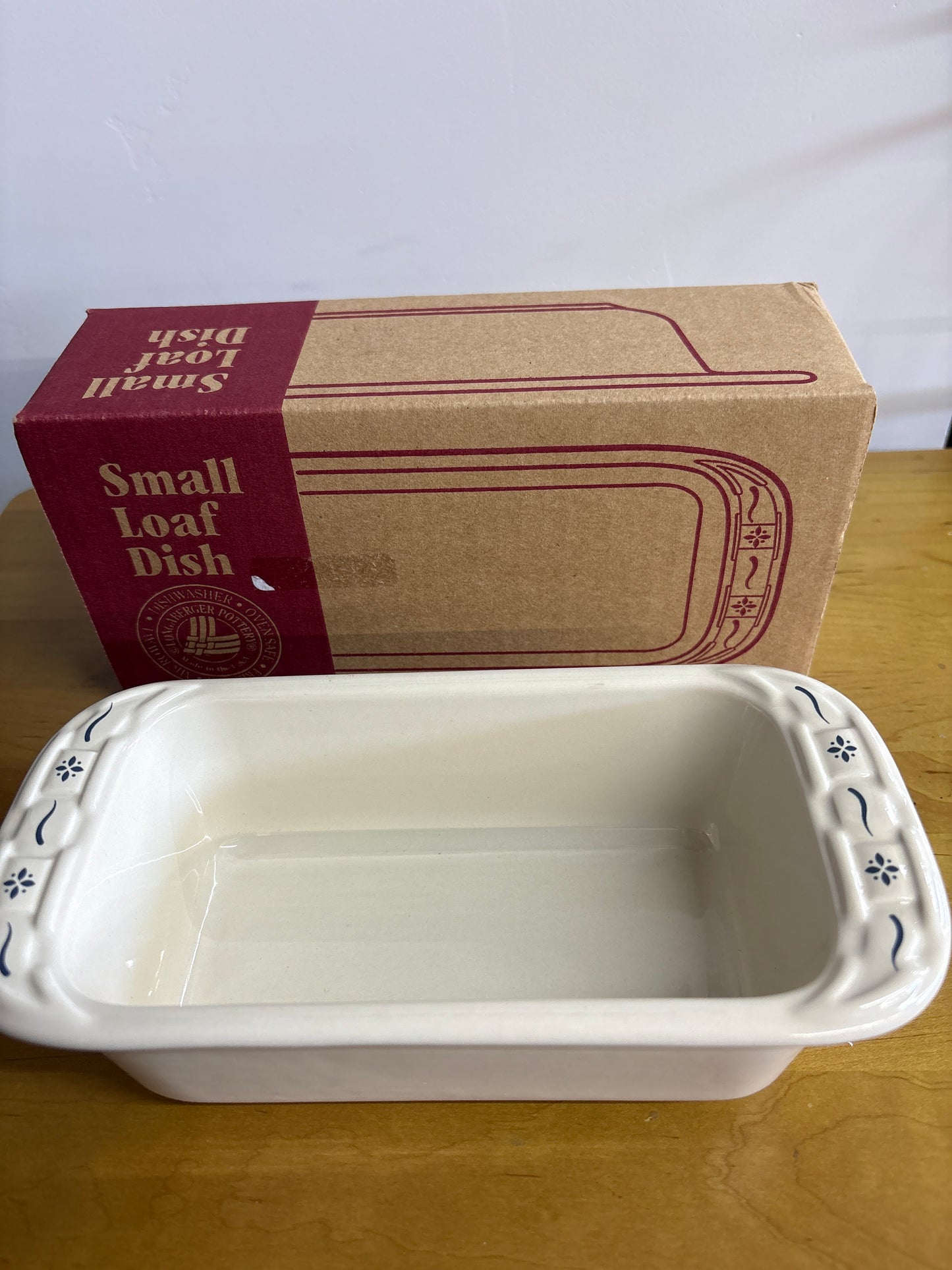Longaberger Small Loaf Dish in Classic Blue