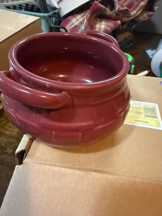 Longaberger small soup tureen in paprika