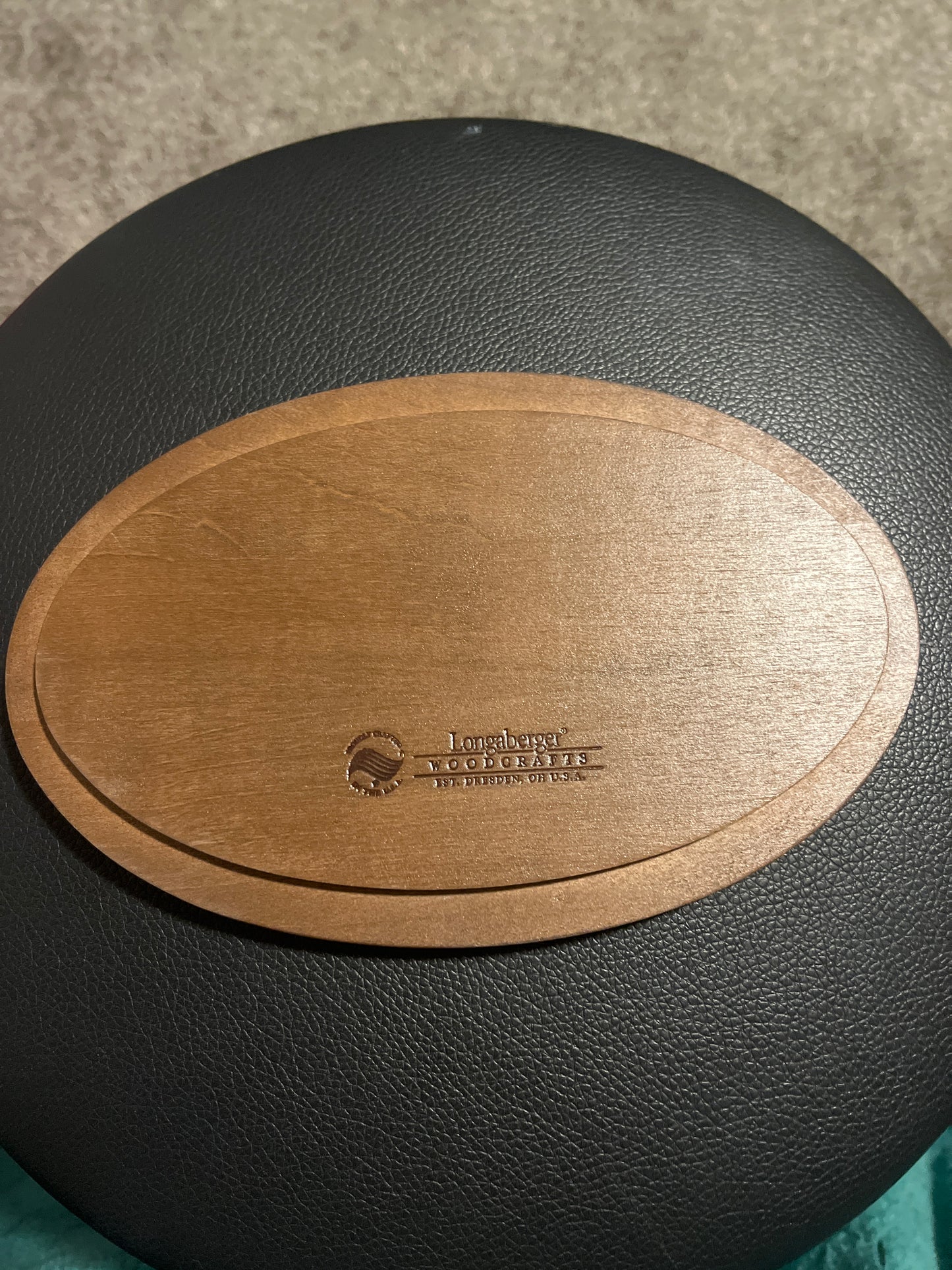 Longaberger 7.75” x 5” oval lid