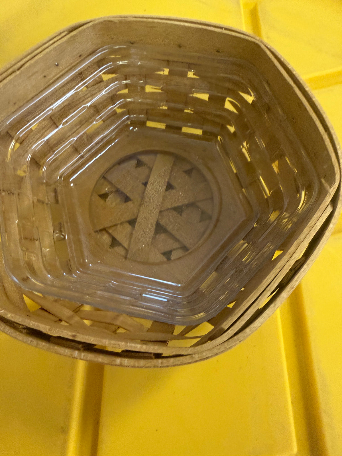 Longaberger sage basket with lid and protector