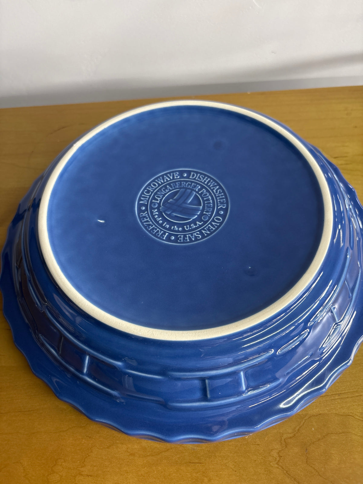 Longaberger Grandma Bonnie’s Pie Plate in Cornflower