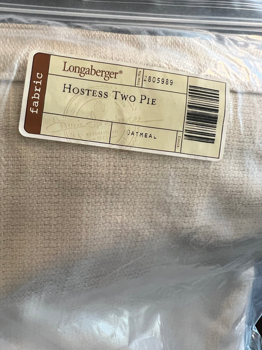 Longaberger hostess two pie liner in oatmeal