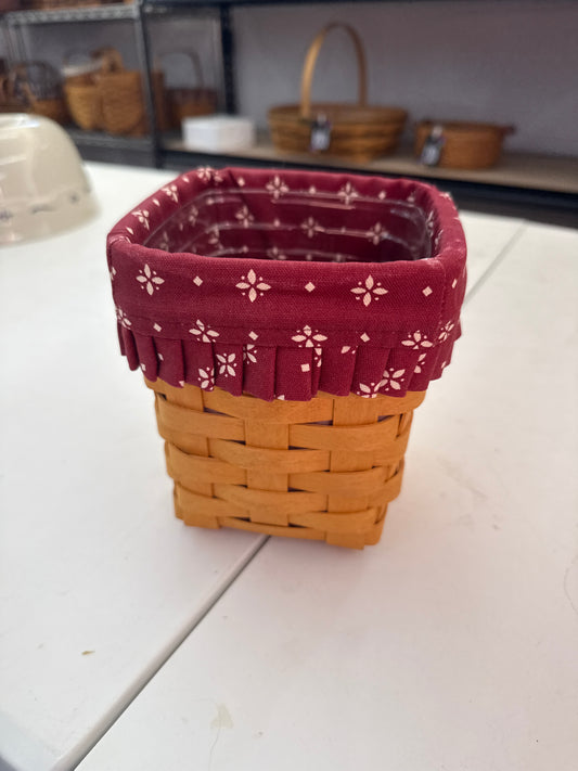 Longaberger medium spoon basket with liner and protector