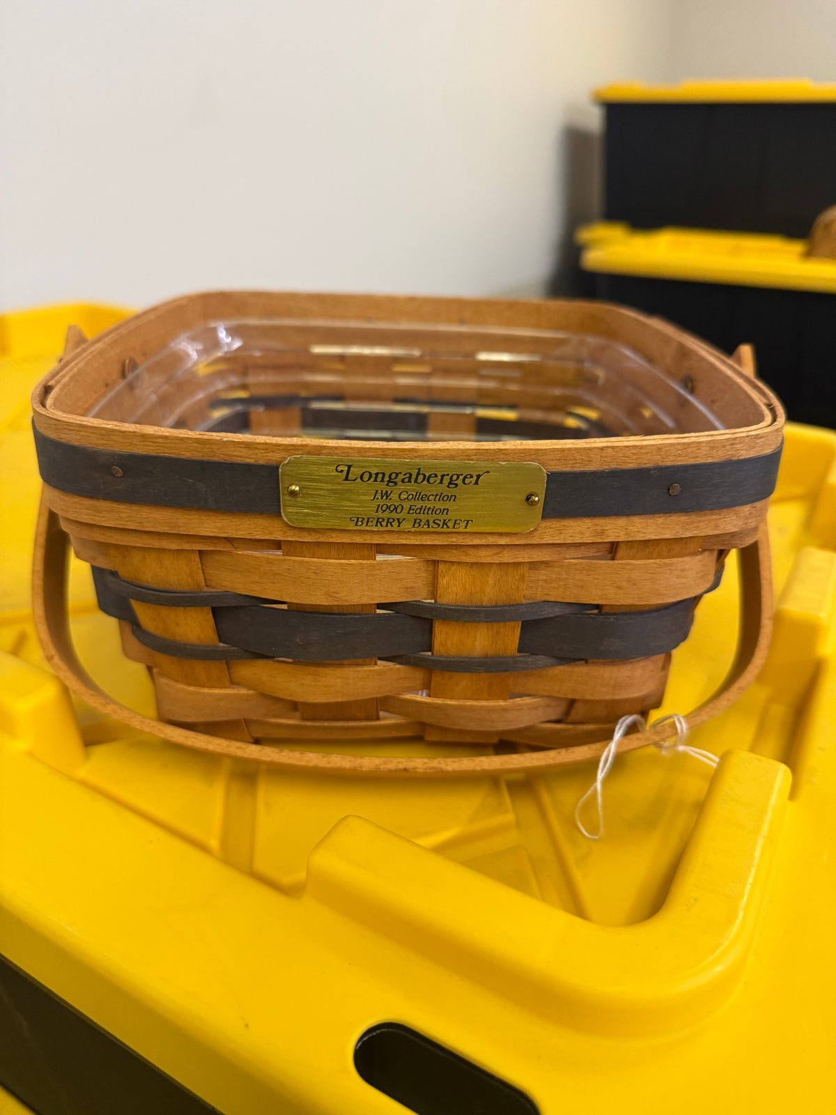 Longaberger 1990 JW Berry basket with protector