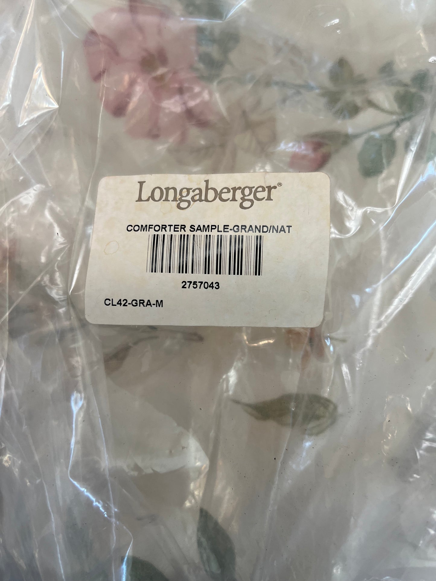 Longaberger comforter sample in grand botanical