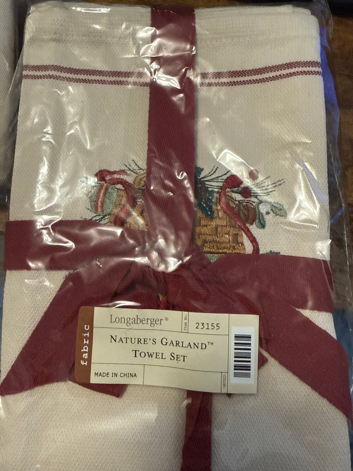 Natures garland towel set