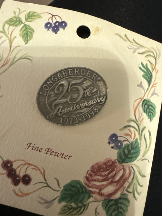 Longaberger 25th anniversary pin