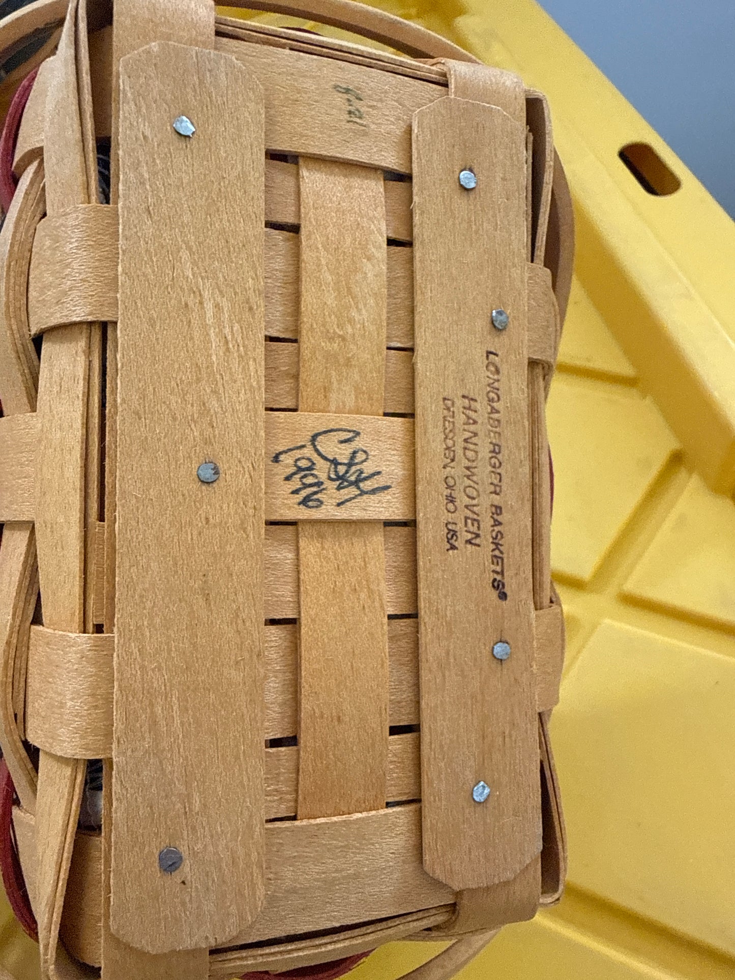 Longaberger 1996 all American basket with liner and protector