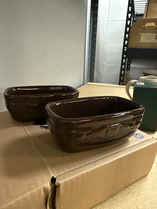 Longaberger dash bowls in chocolate