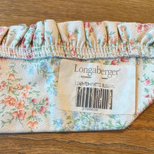 Longaberger tea liner in vintage blossoms