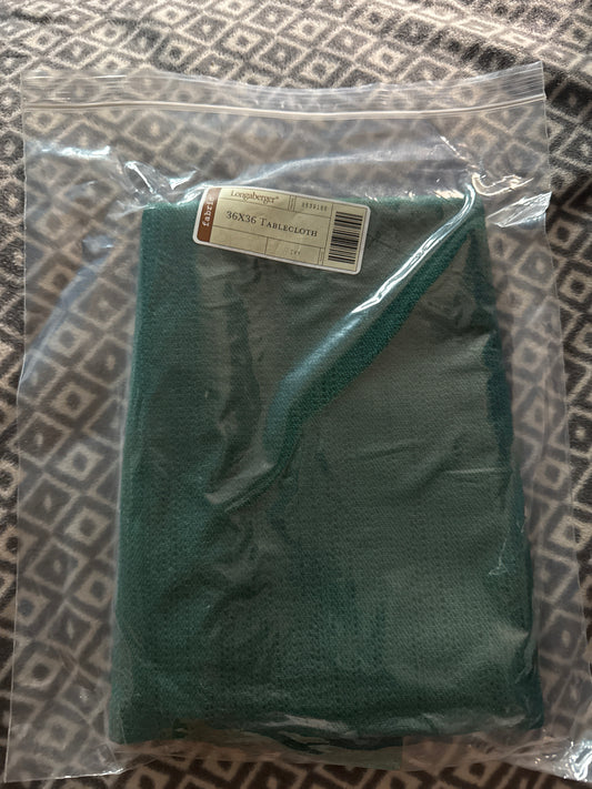 Longaberger 36x36 tablecloth in ivy