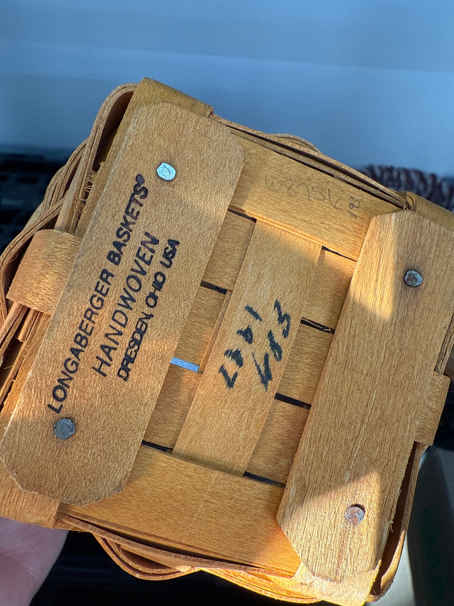 Longaberger thyme basket with protector