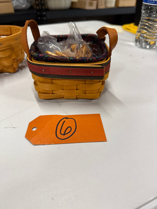 Longaberger tee basket with liner, protector. And tees