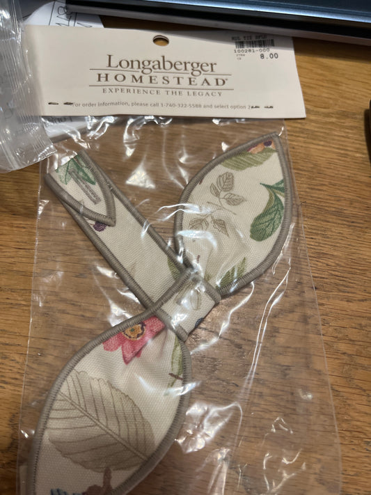 Longaberger handle tie in botanical fields