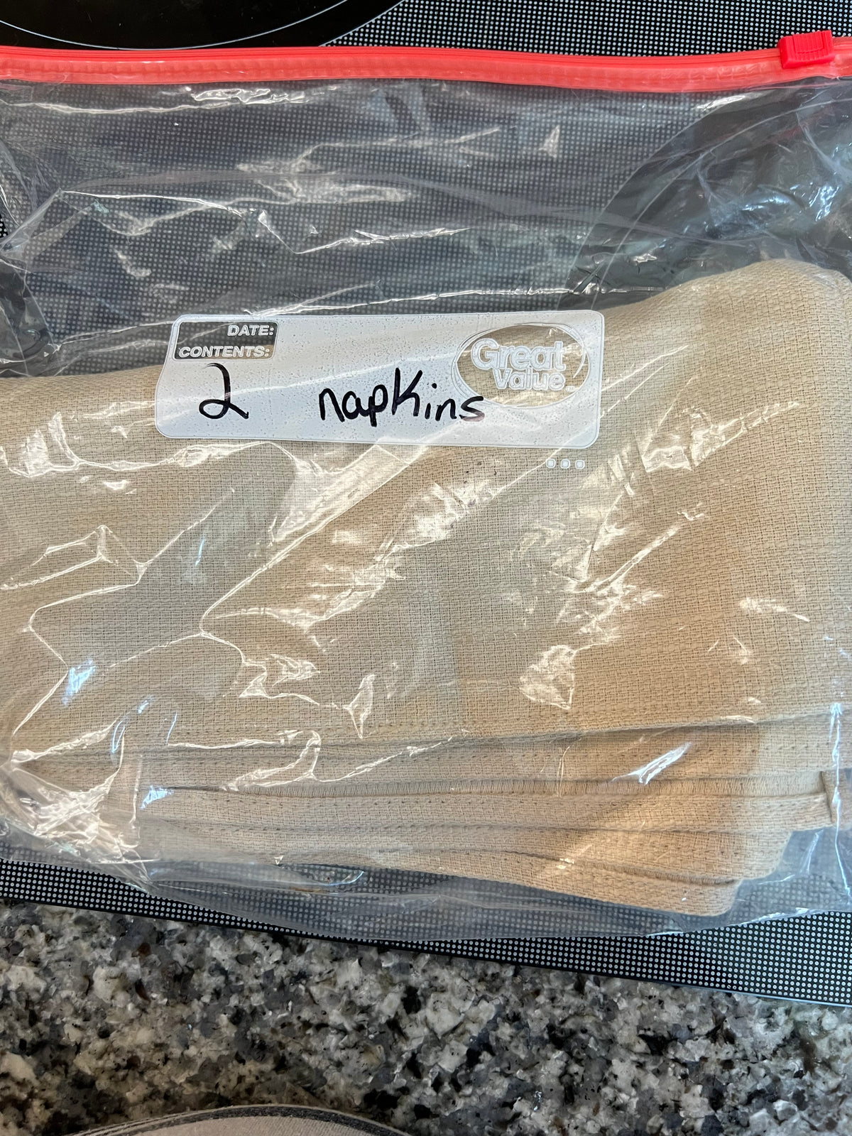 Longaberger pair of napkins in oatmeal