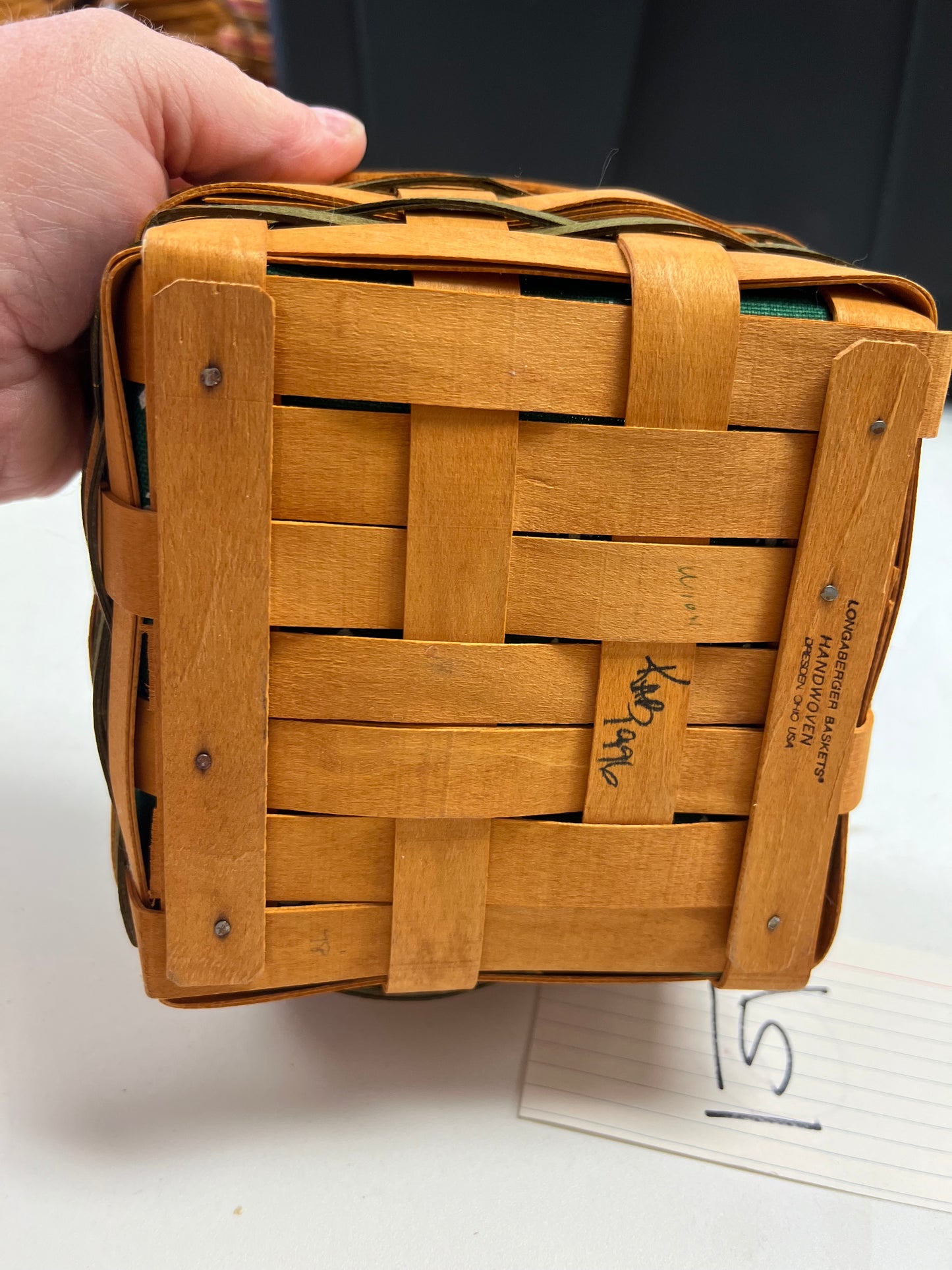 Longaberger medium berry basket with liner & protector