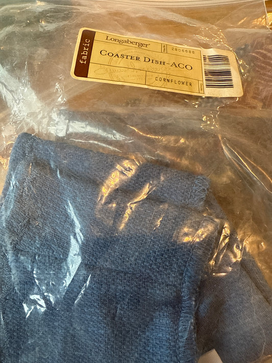 Longaberger coaster dish in cornflower