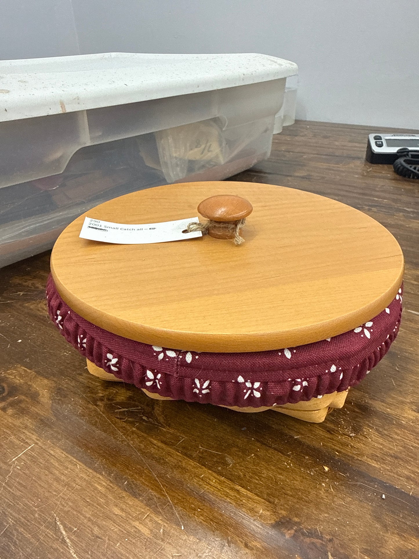 Longaberger small catchall basket with liner and protector