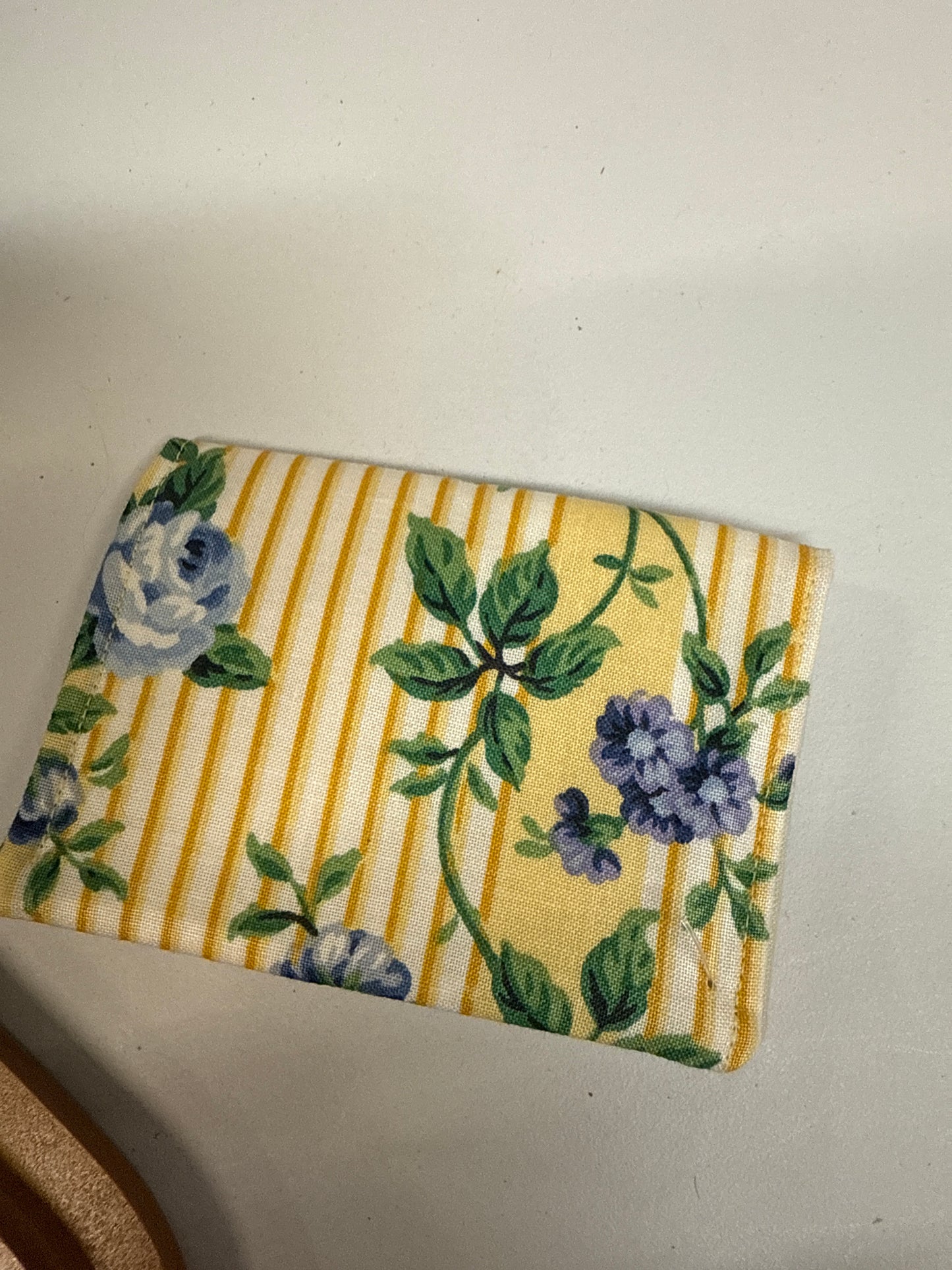 Longaberger business card holder in rose trellis