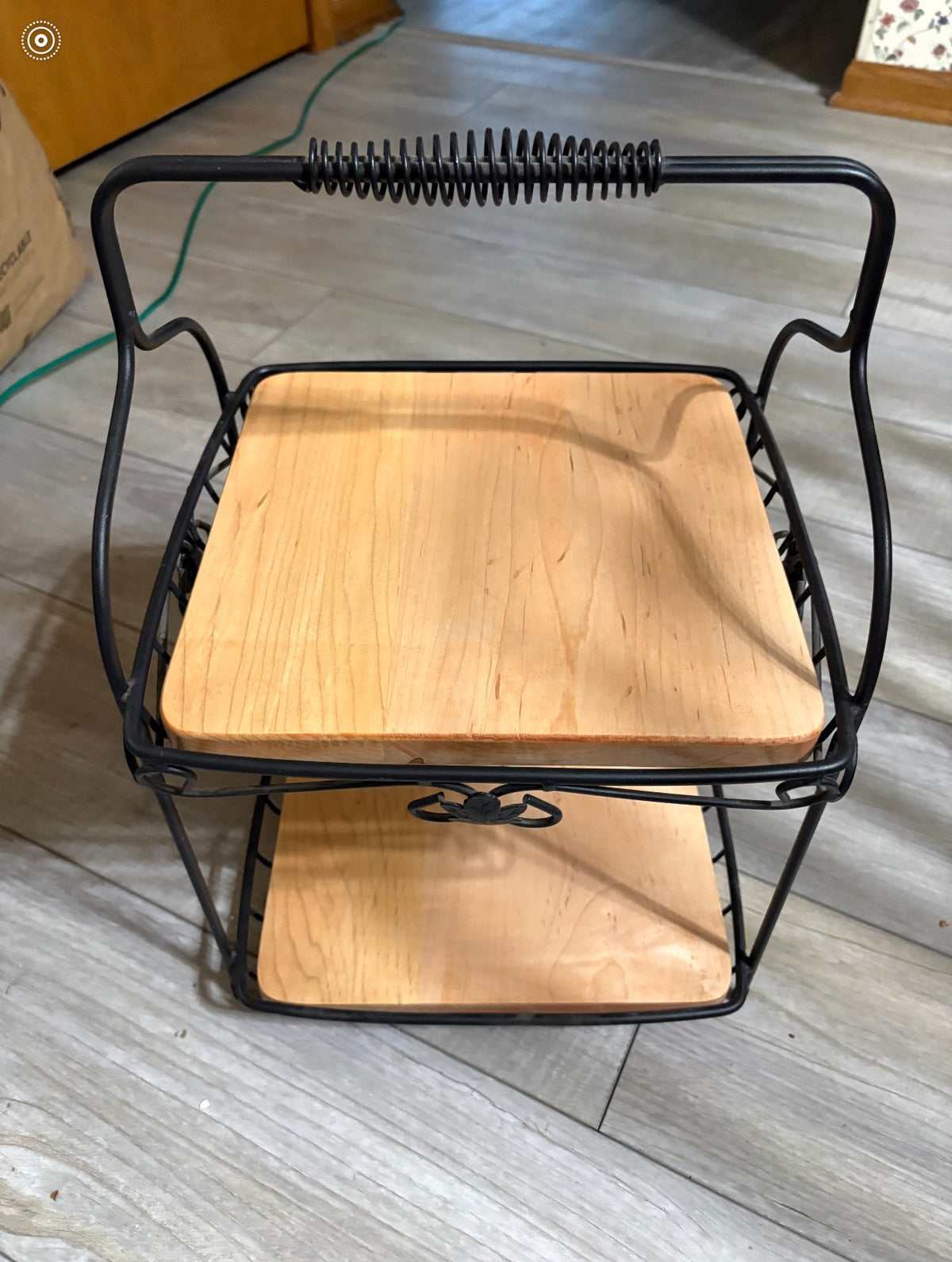 Two tier pure maple shelves (picture for reference) have multiple