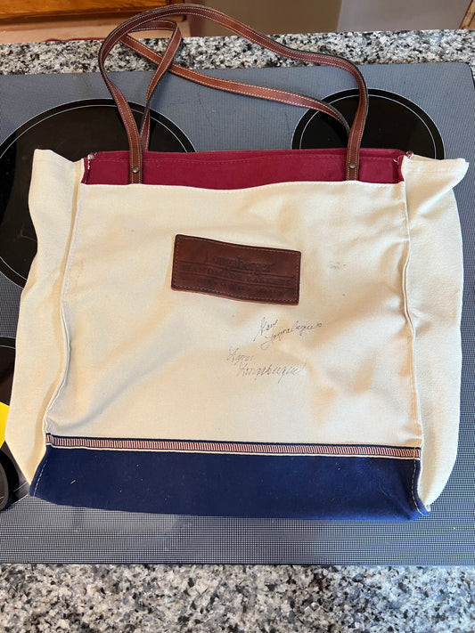 Longaberger signed tote bag