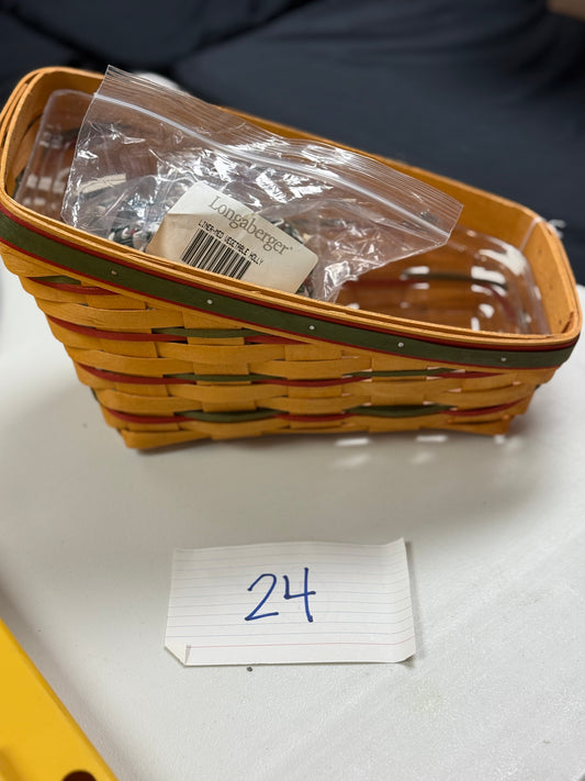 Longaberger medium vegetable with liner and protector