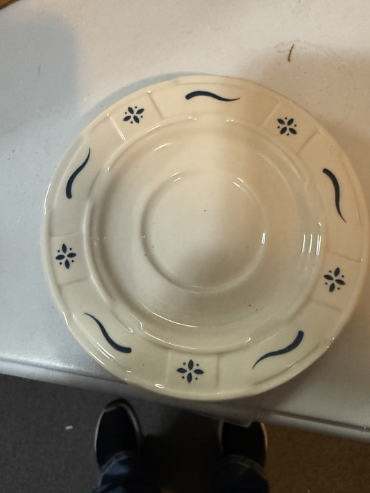 Longaberger tea plate in classic blue