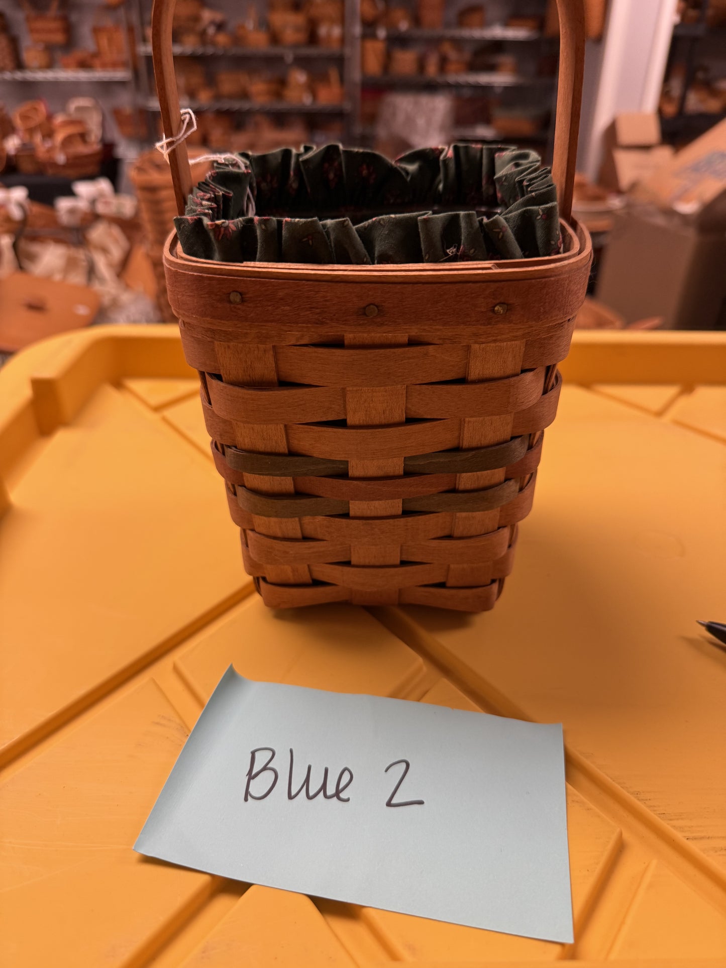 Longaberger autumn medium peg basket with liner and protector