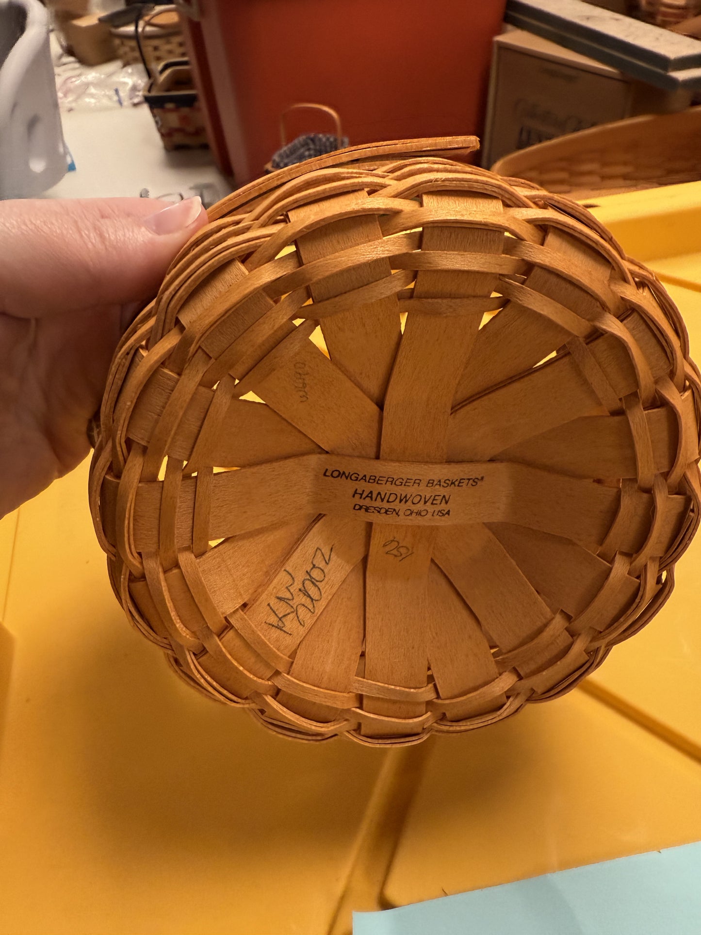 Longaberger saffron basket