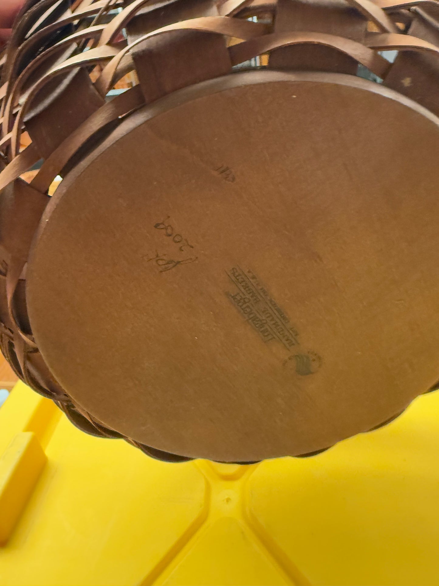 Longaberger round potluck basket