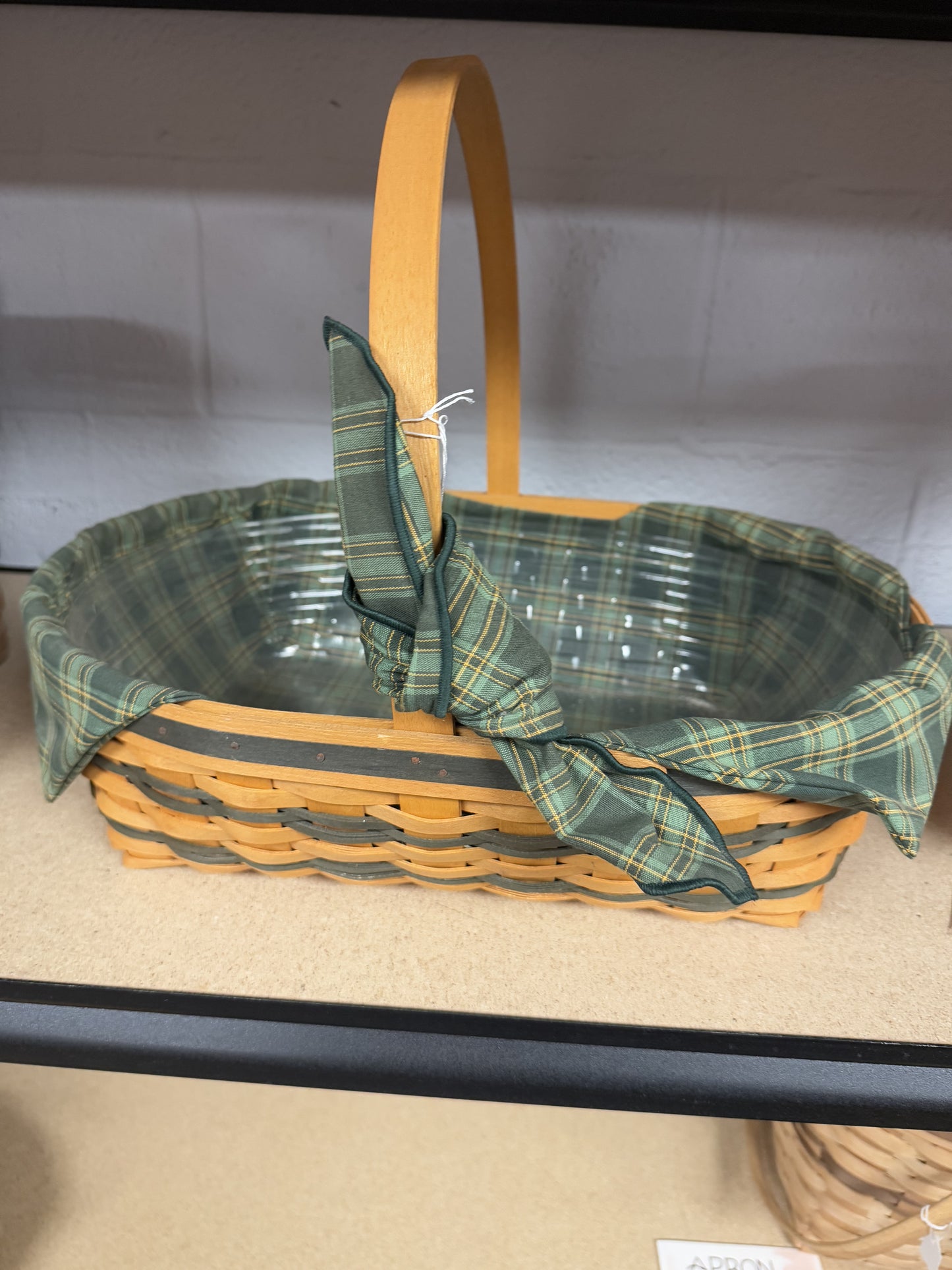 Longaberger hospitality with liner, handle tie, and protector