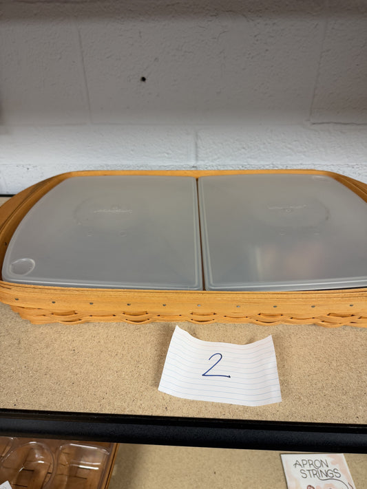 Longaberger serving tray with bins